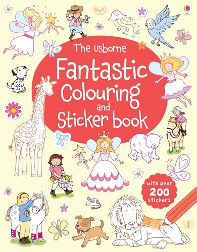 Cover of Usborne Fantastic Colouring and Sticker Book