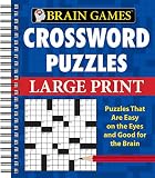 Brain Games Crossword Puzzles Large Print Blue