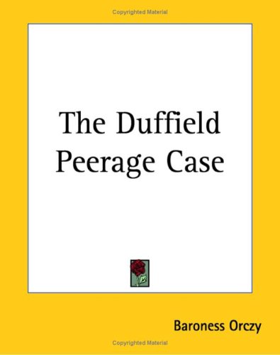 The Duffield Peerage Case book cover