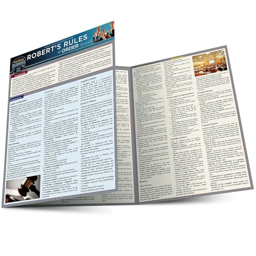 Robert's Rules Of Order QuickStudy Laminated Reference Guide
