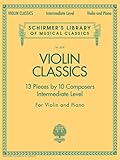 Violin Classics Schirmer Library Of Classics Volume 2078 Intermediate Level Schirmers Library Of Musical Classics