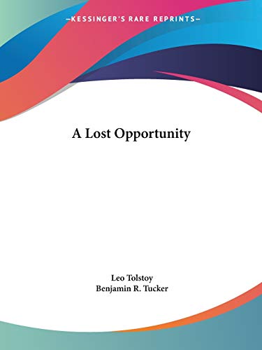A Lost Opportunity book cover
