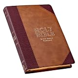 Kjv Holy Bible Thinline Large Print Bible Twotone Brown Faux Leather Bible Wribbon Marker Red Letter Edition King James Version English Gujarati Bengali And Korean Edition