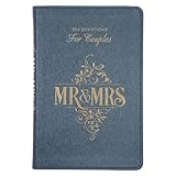 Mr Mrs 366 Devotions For Couples Enrich Your Marriage And Relationship Blue Faux Leather Flexcover Devotional Gift Book W Ribbon Marker
