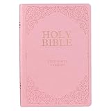 KJV Holy Bible, Giant Print Full-size Faux Leather Red Letter Edition - Thumb Index & Ribbon Marker, King James Version, Pink (KJV Full Size GP Editions)