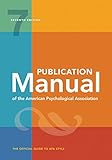 Publication Manual Of The American Psychological Association 7th Edition 2020 Copyright