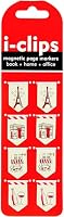 Paris i-Clips Magnetic Page Markers (Set of 8 Magnetic Bookmarks)