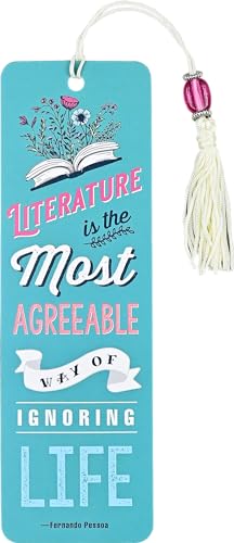 Literature is The Most Agreeab...Ignoring Life Beaded Bookmark