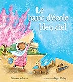 Le banc d'école bleu ciel