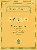 Concerto In G Minor For The Violin And Piano Op26 Schirmer Library Of Classics