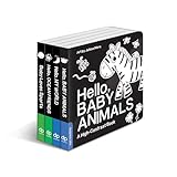 High Contrast Baby Book Set: 4 Board Books for Newborns