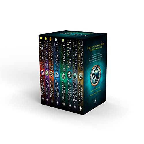 The Witcher Boxed Set: The Last Wish, Sword of Destiny, Blood of Elves, Time of Contempt, Baptism of Fire, The Tower of The Swallow, The Lady of the Lake, Season of Storms