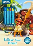 Disney Moana Follow Your Heart Color Activity With Crayons
