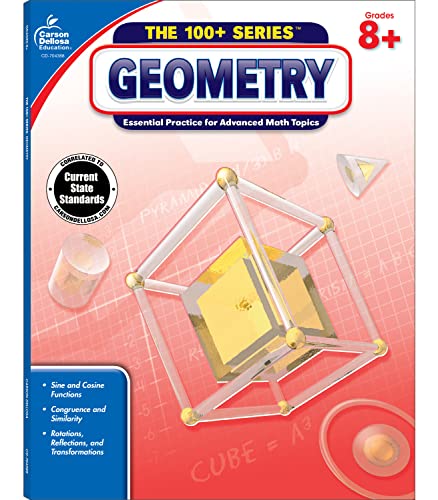 Carson Dellosa The 100+ Series: Geometry Workbook Grades 6-12 cover