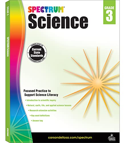 Spectrum 3rd Grade Science Workbooks cover