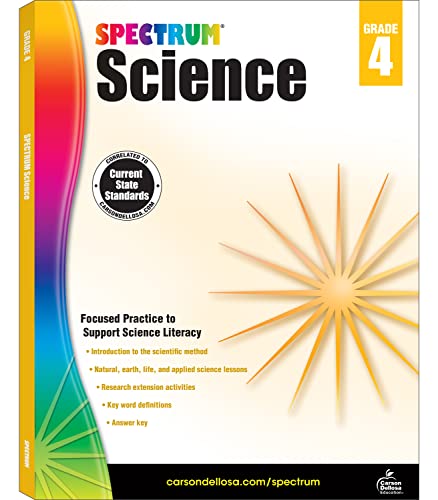 Spectrum 4th Grade Science Workbooks cover
