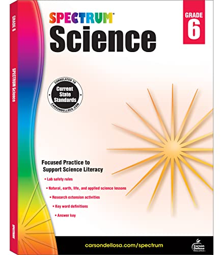 Spectrum 6th Grade Science Workbook cover
