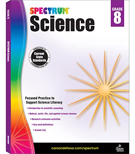 Spectrum 8th Grade Science Workbooks cover
