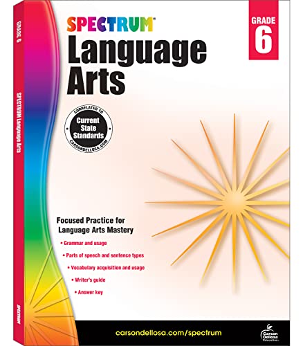Spectrum Language Arts Grade 6 cover