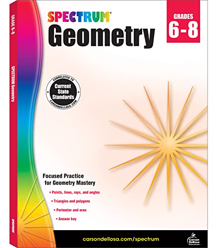 Spectrum Grades 6-8 Geometry Workbook cover