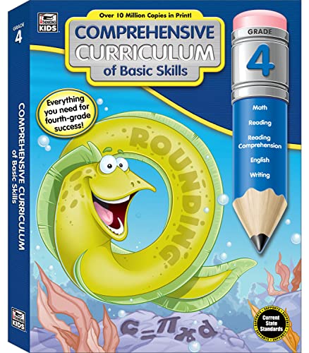 Carson Dellosa Comprehensive Curriculum of Basic Skills 4th Grade Workbook, Reading Comprehension, Language Arts, Spelling, Grammar, Math, and Writing Practice, Classroom or Homeschool Curriculum