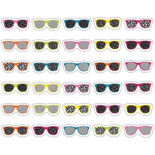 Carson Dellosa 36pc Mini Summer Sunglasses Bulletin Board Decorations, Colorful Summer Bulletin Board Decorations for Party, Schools Out for Summer Decorations, Classroom Décor, and Summer Decor