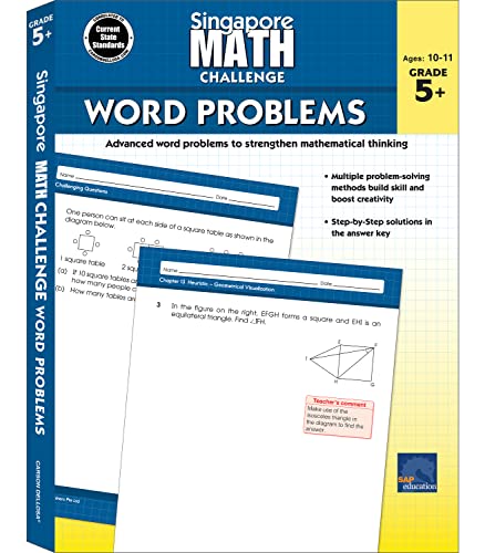 Singapore Math Challenge Word Problems 5th Grade (Volume 4) cover