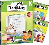180 Days Of Practice For Kindergarten Set Of 3 Assorted Kindergarten Workbooks For Kids Ages 46 Includes 180 Days Of Reading 180 Days Of Writing 180 Days Of Math