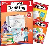 180 Days Of Practice For First Grade Set Of 3 1st Grade Workbooks For Kids Ages 57 Includes 180 Days Of Reading 180 Days Of Writing 180 Days Of Math