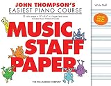 John Thompsons Easiest Piano Course Music Staff Paper Widestaff Manuscript Paper In Color