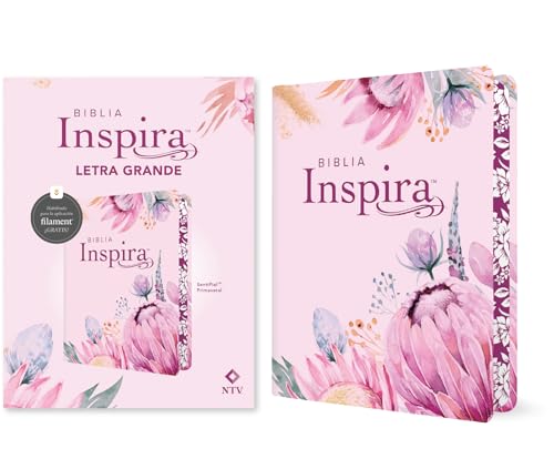 Biblia Inspira NTV, letra grande con Filament (SentiPiel, Primaveral) (Spanish Edition)