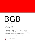Bgb Brgerliches Gesetzbuch 1 Auflage 2014 Smarte Gesetze Hervorhebung Der Wichtigen Textstellen Fr Studium Ausbildung Und Beruf