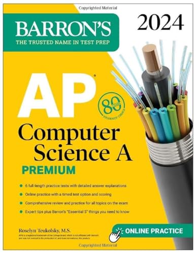AP Computer Science A Premium, 2024 (Barron's) cover