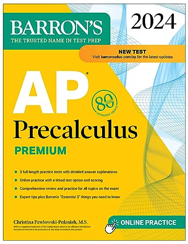 AP Precalculus Premium, 2024 (Barron's AP Prep) cover