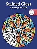 Stained Glass Coloring For Artists Creative Stress Relieving Adult Coloring