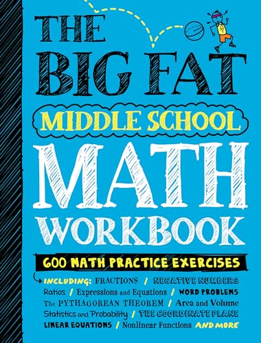 The Big Fat Middle School Math Workbook (By: Workman Publishing,Editors of Brain Quest) cover