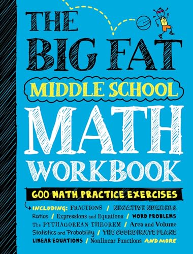 The Big Fat Middle School Math Workbook book cover
