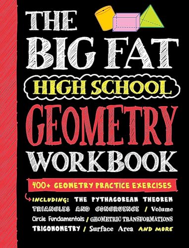Big Fat High School Geometry Workbook: 400+ Geometry Practice Exercises (By: Workman Publishing) cover
