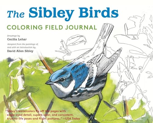 The Sibley Birds Coloring Field Journal book cover