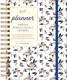 Posh Planner Undated Monthlyweekly Calendar White Tossed Floral