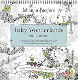 Johanna Basford 2021 Coloring Wall Calendar Inky Wonderlands