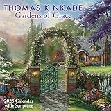 Thomas Kinkade Gardens of Grace with Scripture 2023 Wall Calendar