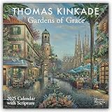 Thomas Kinkade Gardens of Grace with Scripture 2025 Wall Calendar
