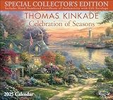 Thomas Kinkade Special Collector's Edition 2025 Deluxe Wall Calendar with Print: Celebration of Seasons