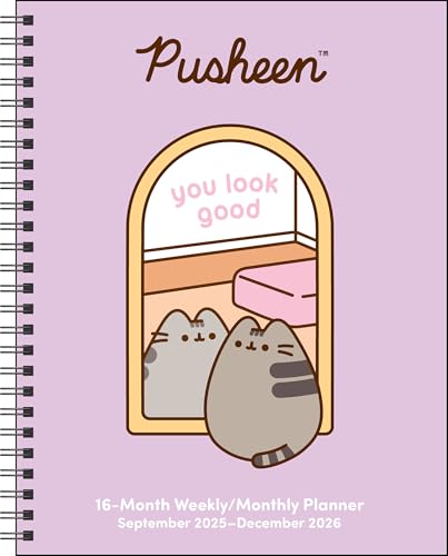Pusheen 16-Month 2025-2026 Weekly/Monthly Planner Calendar: You Look Great