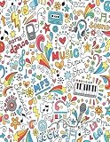 Song Writing Journals For Kids Colorful Linedruled Paper And Staff Manuscript Paper For Notes Lyrics And Music For Musicians Students Songwriting Book Notebook Journal 100 Pages 85x11