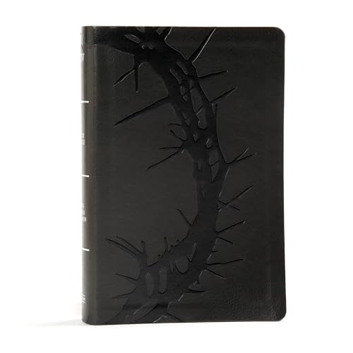 KJV Large Print Personal Size Reference Bible, Charcoal LeatherTouch Crown of Thorns, KJV Holy Bible, Red Letter, Pure Cambridge Text, Presentation ... Full-Color Maps, Easy-to-Read Bible MCM Type