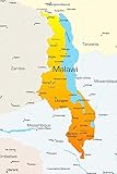 Map Of Malawi Journal 150 Page Lined Notebookdiary