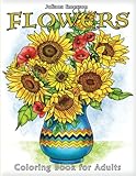 Flowers Coloring Book For Adults