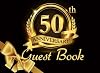 50th Anniversary Guest Book: Black & Gold Guest Book for 50th Birthday Party & Golden Anniversary